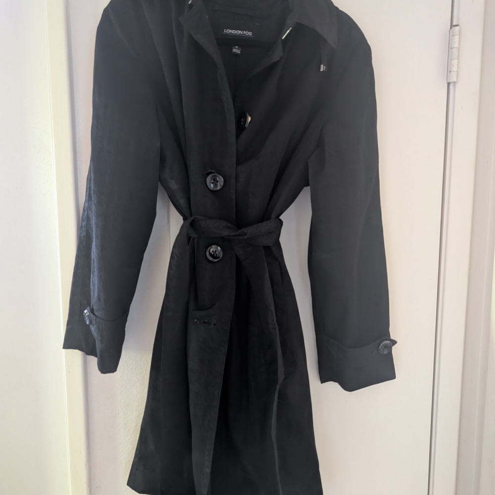 London Fog Black Trench Coat